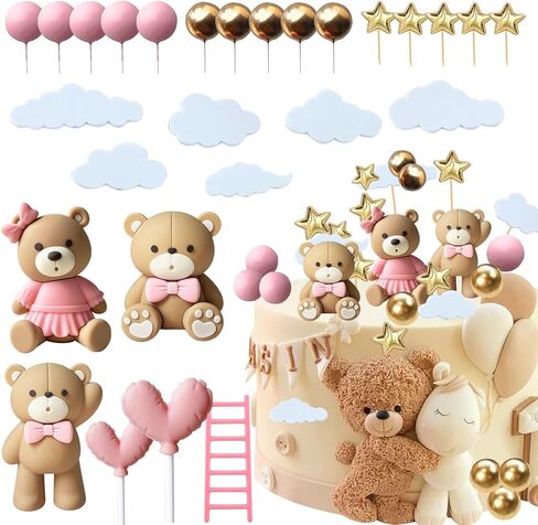 رفاهية تدي دب الدب الديكور الطفل كعكة دش الكعكة أعلى الطفل دش كعكة الديكور طفلة فتاة الديكور in Kuwait