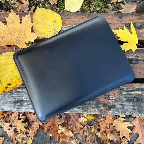 علبة جلدية لـ MacBook Air 2018-2024 M1 M2 M3 رقاقة الأكمام الناعمة المصنوعة يدويًا لـ MacBook Air 13 بوصة ، MacBook Pro ، الأزرق العمودي in Kuwait