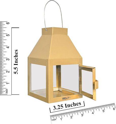 حامل شموع فوانيس معدنية سوداء من Rely+ للديكور الداخلي والخارجي - حوامل شموع معلقة - الزفاف، الحفلات، الهالوين، الكريسماس، العشاء، عيد الشكر، ديكور المنزل الحديث لعيد الفصح in Kuwait
