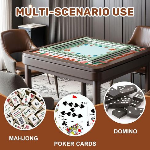 Mahjong Mat 31.5" x 31.5" Festive Christmas Ornaments Bells Ribbons Red Green Pink Non-Slip Noise Reduction Mahjong Tiles Table Cover for Dominoes Poker Card Board and Tile Games in Kuwait
