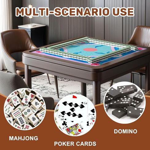Mahjong Mat 31.5" x 31.5" Festive Christmas Ornaments Bells Ribbons Red Green Pink Non-Slip Noise Reduction Mahjong Tiles Table Cover for Dominoes Poker Card Board and Tile Games in Kuwait