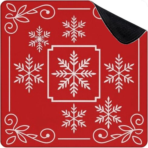 Mahjong Mat for Table Christmas Nutcracker Soldiers Festive Tree Candy Canes Blue Red Tones 31.5 "× 31.5" in Kuwait