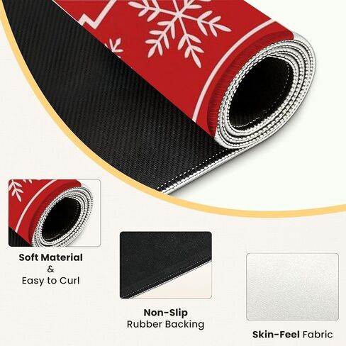 Mahjong Mat for Table Christmas Nutcracker Soldiers Festive Tree Candy Canes Blue Red Tones 31.5 "× 31.5" in Kuwait