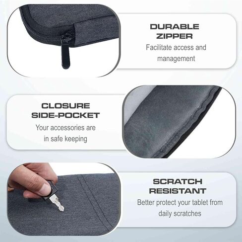 UrbanX Laptop Sleeve Case 15 15.6 Inch, TSA Slim Laptop Cover with Handle, Water Resistant Business Travel Carrying Case Compatible with Asus Chromebook CX1500 15.6 Inch in Saudi Arabia