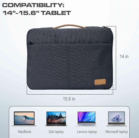 UrbanX Laptop Sleeve Case 15 15.6 Inch, TSA Slim Laptop Cover with Handle, Water Resistant Business Travel Carrying Case Compatible with Asus Chromebook CX1500 15.6 Inch in Saudi Arabia