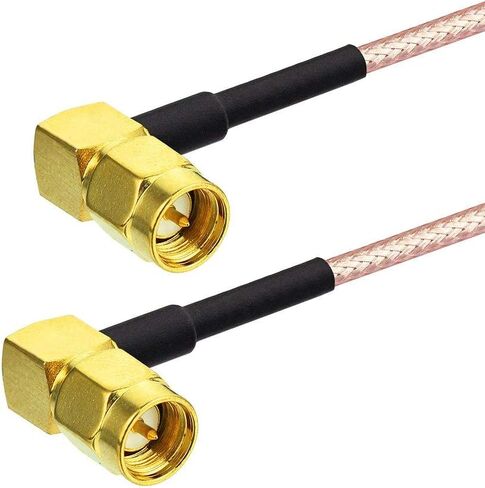 SUPERBAT SMA Cable Extension 3ft SMA Male to SMA Male Right Angle Connector Cable RG316 Cable Jumper for FPV Antenna Router WiFi Cable Network Analyzer etc. 2-Pack in Saudi Arabia