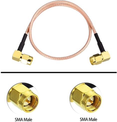 SUPERBAT SMA Cable Extension 3ft SMA Male to SMA Male Right Angle Connector Cable RG316 Cable Jumper for FPV Antenna Router WiFi Cable Network Analyzer etc. 2-Pack in Saudi Arabia