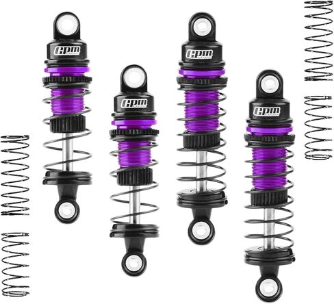 GPM Racing RC Aluminum Alloy Front & Rear Shock Absorbers Set for LOSI 1/24 Micro-B 2WD RTR Race Buggy LOS00007, Upgrade Replacement for LOS-1765 (Purple) in Saudi Arabia