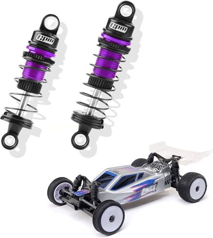 GPM Racing RC Aluminum Alloy Front & Rear Shock Absorbers Set for LOSI 1/24 Micro-B 2WD RTR Race Buggy LOS00007, Upgrade Replacement for LOS-1765 (Purple) in Saudi Arabia