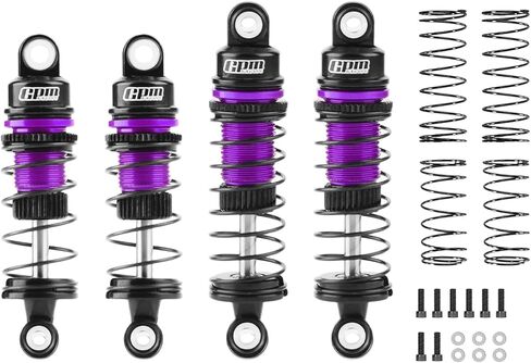 GPM Racing RC Aluminum Alloy Front & Rear Shock Absorbers Set for LOSI 1/24 Micro-B 2WD RTR Race Buggy LOS00007, Upgrade Replacement for LOS-1765 (Purple) in Saudi Arabia