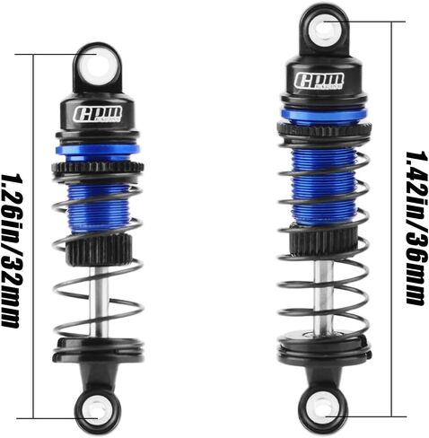 GPM Racing RC Aluminum Alloy Front & Rear Shock Absorbers Set for LOSI 1/24 Micro-B 2WD RTR Race Buggy LOS00007, Upgrade Replacement for LOS-1765 (Purple) in Saudi Arabia