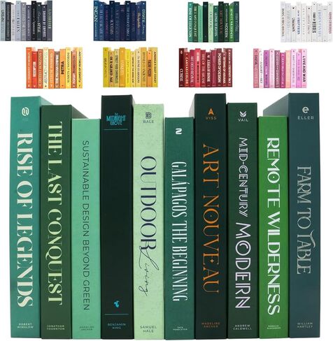 Decorative Books for Home Decor | Modern Minimalist Chic Luxury Aesthetic for your Bookshelf, Desk, Coffee Table, or Bathroom | Preppy Faux Designer Books for Nightstand or Dresser | Preppy Room Decor in Saudi Arabia