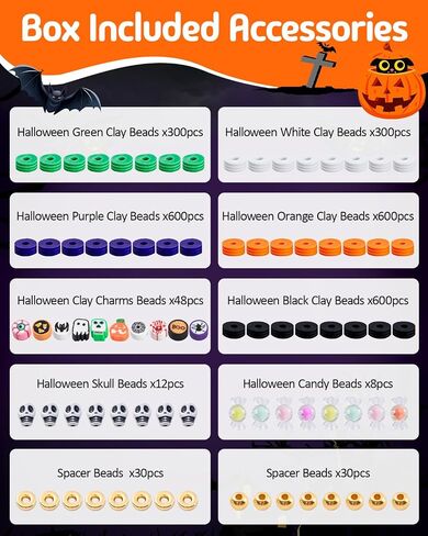 Taybonds Halloween Clay Beads Bercelet Make Friends Make Fail in Kuwait