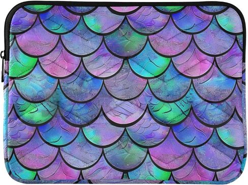 Blue Purple Mermaid Scales (6) Laptop Sleeve 15.6 inch, Protective Laptop Case Briefcase Notebook Cover Carrying Computer Bag for Travel Work in Kuwait
