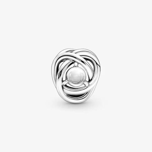Pandora May Green Eternity Circle Charm Charm Moments الأساور - مجوهرات نسائية مذهلة - هدية للنساء - مصنوعة من الفضة الاسترليني والكريستال الصناعي، مع صندوق هدايا in Saudi Arabia
