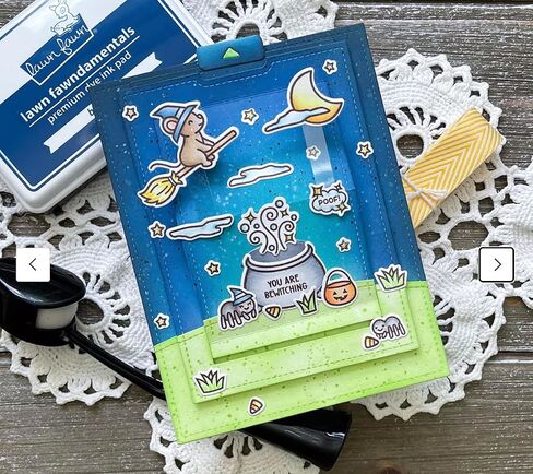 Lawn Fawn Halloween Mice, 4"x6" Clear Stamp Set, Coordinating Dies, Coloring Stencil (Bundle of 3 Items) in Saudi Arabia