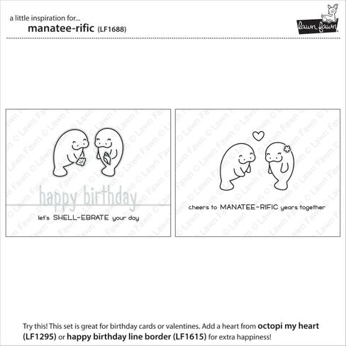 Lawn Fawn Clear Stamps 3 "X2"-Manatee-Ripy in Saudi Arabia