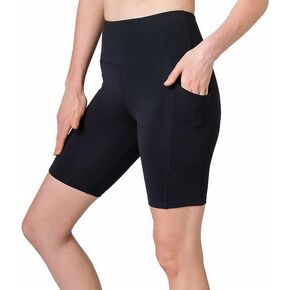 Tuff Athletics Women Biker Shorts Lycra High Rise with Side Pockets