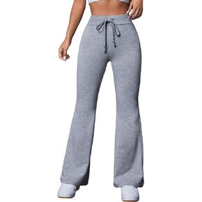 بنطال رياضي نسائي من SweatyRocks كاجوال برباط وخصر واسع وساق واسعة