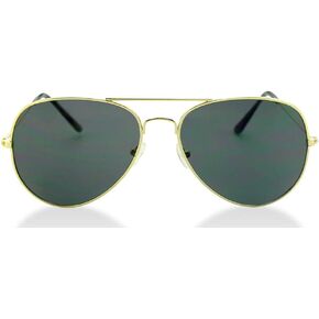ShadyVEU Smoke Lens Pilot Sunglasses Retro UV400 Classic Metal Frame Shades