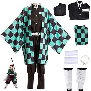 Cosplay Life Demon Killer Vanquisher Complete Anime Costume Set Kimono Cardigan - Halloween Outfit For Unisex Adult