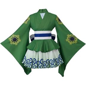 iSHOWcos Anime Roronoa Cosplay Costume Roronoa Kimono Dress Female Girls Lolita Outfits Halloween Suit with Belt