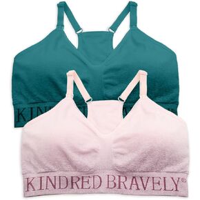 مجموعة حمالة الصدر الرياضية Kindred Bravely المكونة من قطعتين بدون استخدام اليدين (أزرق مخضر وأرجواني متدرج، مقاس X-Large) in Kuwait