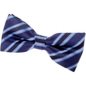 Retreez Preppy Stripe Pattern Woven Microfiber Pre-tied Bow Tie (4.5")