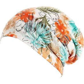 HONENNA Flower Printed Beanie Women Turban Headband Chemo Cap