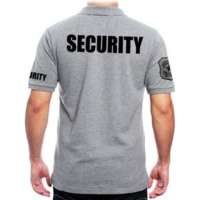 Gs-eagle for Men's Security with Embroidery Badge Collar Polo Shirt