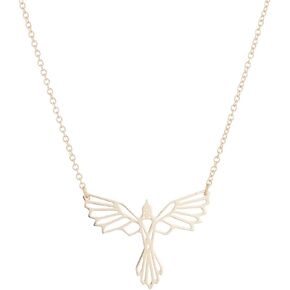 Origami Phoenix Bird Necklaces for Women Men Geometric Animal Necklace Pendant Hypoallergenic Jewelry