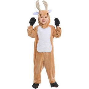Cuteshower Kids Reindeer Pajama Animal Onesie Christmas Costume Children One Piece Outfit