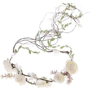 Ever Fairy Berries Flower Crown with Adjustable Vines Tiaras Necklace Belt Party Decoration Wedding Festivals