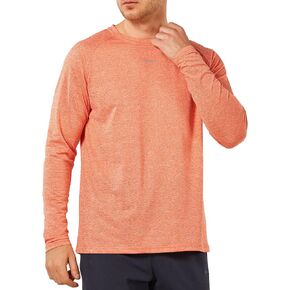Running Shirts for Men Crew Neck Long Sleeve Quick Dry Gym Athletic Active T Shirt Moisture Wicking