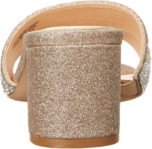 Jewel Badgley Mischka Della Glitter Block Heel Mules in Saudi Arabia