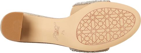 Jewel Badgley Mischka Della Glitter Block Heel Mules in Saudi Arabia