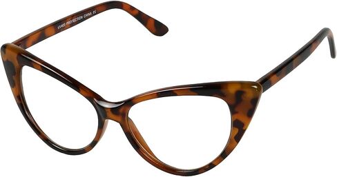 نظارات شمسية ShadyVEU Vintage Cateye للحماية من الأشعة فوق البنفسجية بدون وصفة طبية وعدسة شفافة أنيقة وعصرية in Saudi Arabia