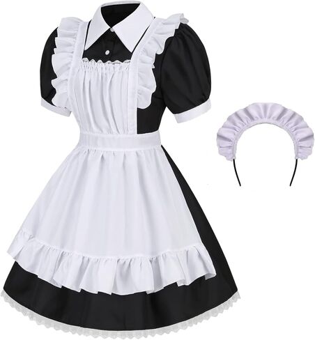 الملونة البيت المرأة أنيمي الفرنسية خادمة الزي تأثيري الكبار الذكور خادمة زي لوليتا فستان بتصميم حالم مجموعة in Kuwait