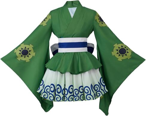 iSHOWcos Anime Roronoa Cosplay Costume Roronoa Kimono Dress Female Girls Lolita Outfits Halloween Suit with Belt in Saudi Arabia