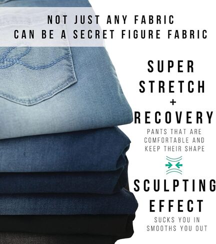 بنطال جينز Rekucci Secret Figure Denim للسيدات سهل الارتداء ومقصوص يناسب 4 فصول in Kuwait