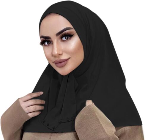 Suillty موضة الحجاب الإسلامي للنساء لحظة مُثبّت كبّاس الحجاب غطاء داخلي غطاء كامل أشرطة رأس وشاح الإسلام عمامة قبعات in Saudi Arabia