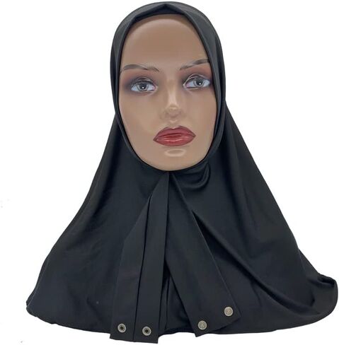 Suillty موضة الحجاب الإسلامي للنساء لحظة مُثبّت كبّاس الحجاب غطاء داخلي غطاء كامل أشرطة رأس وشاح الإسلام عمامة قبعات in Saudi Arabia