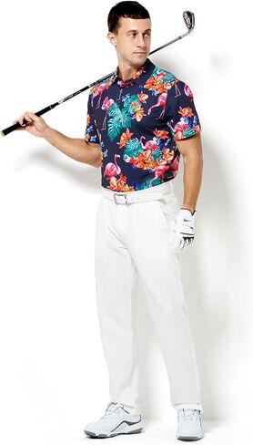 Arjen Kroos Men's Golf Polo Shirt Wicking Quick-Dry Athletic Print Performance Short Sleeve Polo in Saudi Arabia