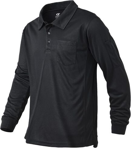 تي شيرت بولو رجالي من YuKaiChen بأكمام قصيرة وجيب سريع الجفاف وخفيف الوزن للتمرين in Kuwait