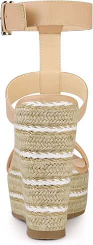 Allegra K Women's Espadrille Strappy Platform Wedges Sandals in Saudi Arabia