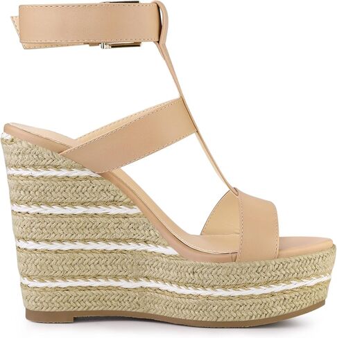 Allegra K Women's Espadrille Strappy Platform Wedges Sandals in Saudi Arabia