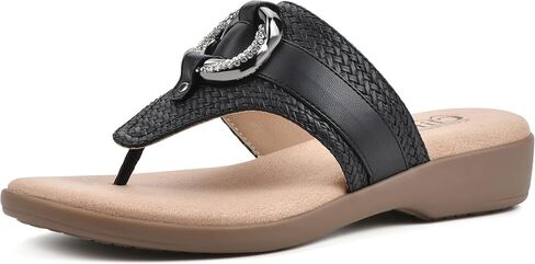 CLIFFS BY WHITE MOUNTAIN Women's Benedict Mini Wedge Sandal in Kuwait