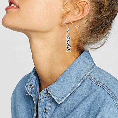 AKTAP DNA Earrings Science Flask Earrings DNA Double Helix Necklace Science Jewelry Chemistry Gifts Chemistry Biology DNA Lab Tech Charm Y Necklace in Saudi Arabia
