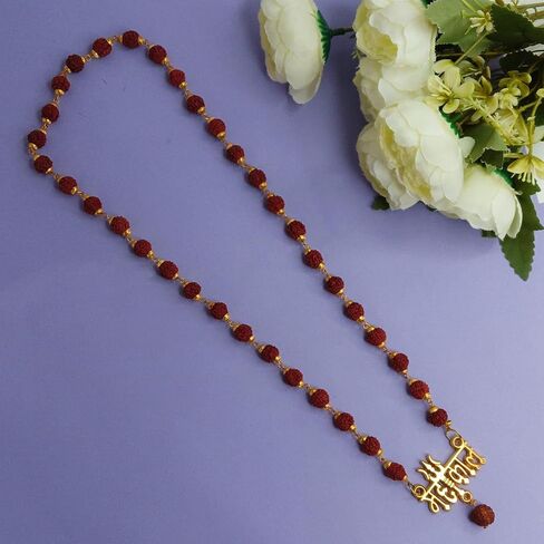 Efulgenz Indian Jewelry Sets for Women Rudraksha Necklace Handmade Jewelry Hindu Religious Spiritual Indian Jewelry Beaded Necklace for Men Women in Saudi Arabia