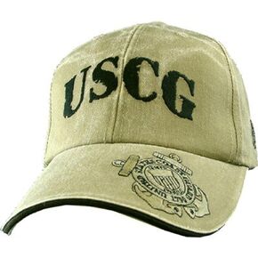 U.S. Coast Guard USCG Khaki Adjustable Strap Embroidered mens Hat